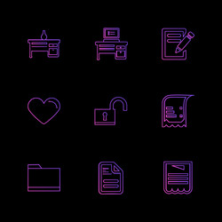files document clipboard write eps icons set vector image