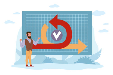 flexible development process agile task planning vector image