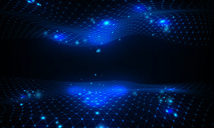 particle mist network cyber security big data vector image