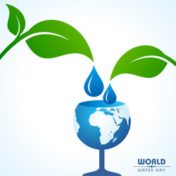 Save nature concept - world water day vector