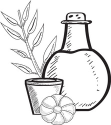 sketch spa objects vector image