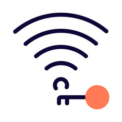 wireless security key to improve network vector image