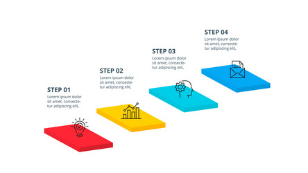 Workflow Steps & Number Options vector image
