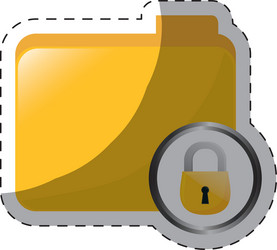 digital or internet securityicon image vector image