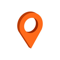 map pointer symbol flat isometric icon or logo 3d vector image