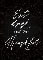 thanksgiving lettering calligraphy vector