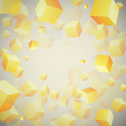 Abstract cubes set background vector