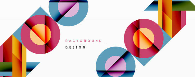 abstract geometric composition overlapping vector image