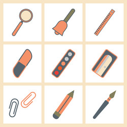 flat with shadow concept and mobile application vector image