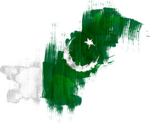 High quality labeled map pakistan with borders Vector Image