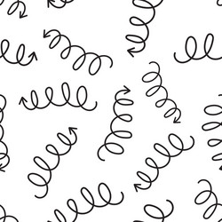 hand drawn arrow icon seamless pattern background vector image