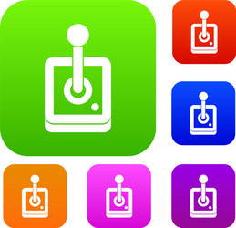 joystick for computer games set collection vector image