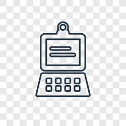 Laptop concept linear icon isolated vector