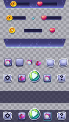 set buttons on a transparent background vector image