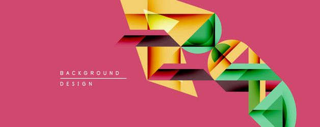 abstract geometric shapes overlap creating vector image