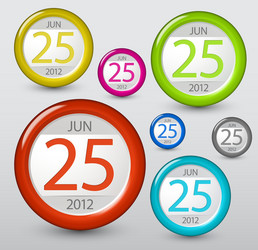 calendar element for your web vector image