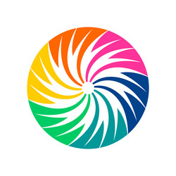 circular rotating design element vector image