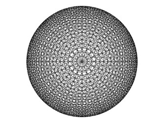 Geometric Wireframe Sphere Pattern vector image