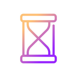 hourglass pixel perfect gradient linear ui icon vector image