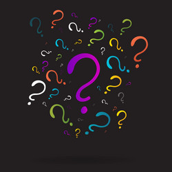 question signs colorful problem and priority vector image