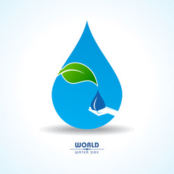 Save nature concept - world water day vector