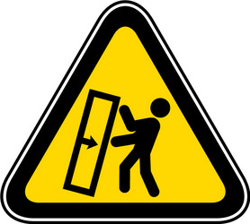triangular warning hazard symbol vector image