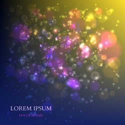 abstract colorful background with magic particles vector image