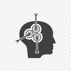 abstract icon for solving psychological problems vector image