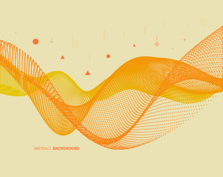 abstract wavy background dynamic effect 3d grid vector image