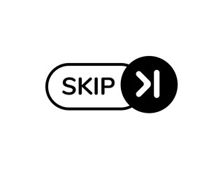 black continue button with right arrow for forward vector image