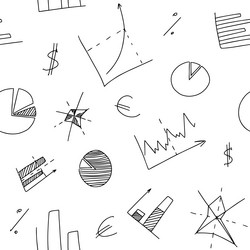 Doodle Chart Background vector image