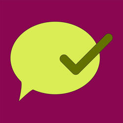 flat check message icon vector image
