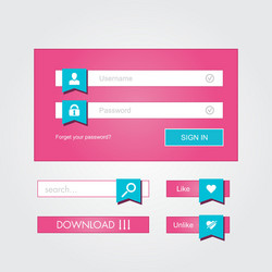 Login form design Royalty Free Vector Image - VectorStock
