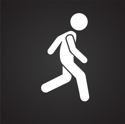 running related icon on background for graphic vector image