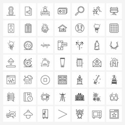 stock icon set 49 line symbols for searching vector image