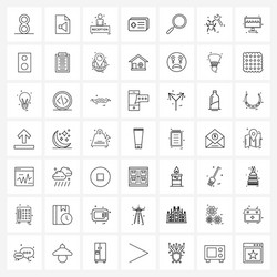 Stock icon set 49 line symbols for searching vector