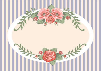 Vintage Rose Frame vector image