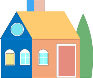 a house multi-colored icon vector image