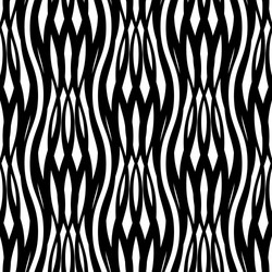 Abstract monochrome seamless pattern crossed vawes vector