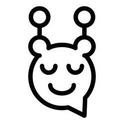 chatbot having a rest with eyes closed smiling vector image