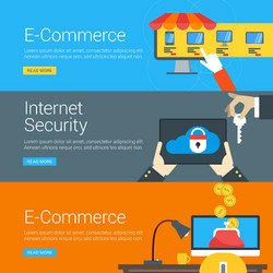 flat design concept set of for web banners vector image