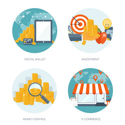 flat header shopping web vector image