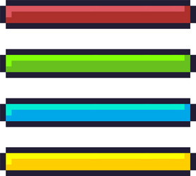 loading progress bar pixel art cartoon retro game vector image
