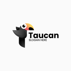 logo toucan gradient colorful style vector image
