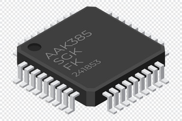 microchip computer electronic component vector image