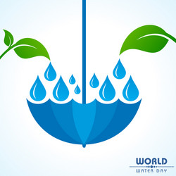 Save nature concept - world water day vector