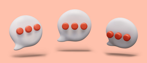 speech bubble with three dots live chat support vector image