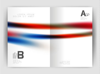 blurred wave line business annual report abstract vector image