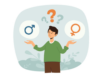 concept of gender equality sexuality or identity vector