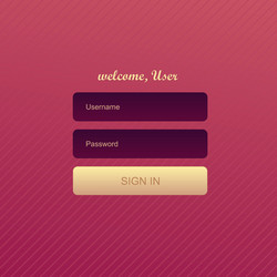 Login form design Royalty Free Vector Image - VectorStock